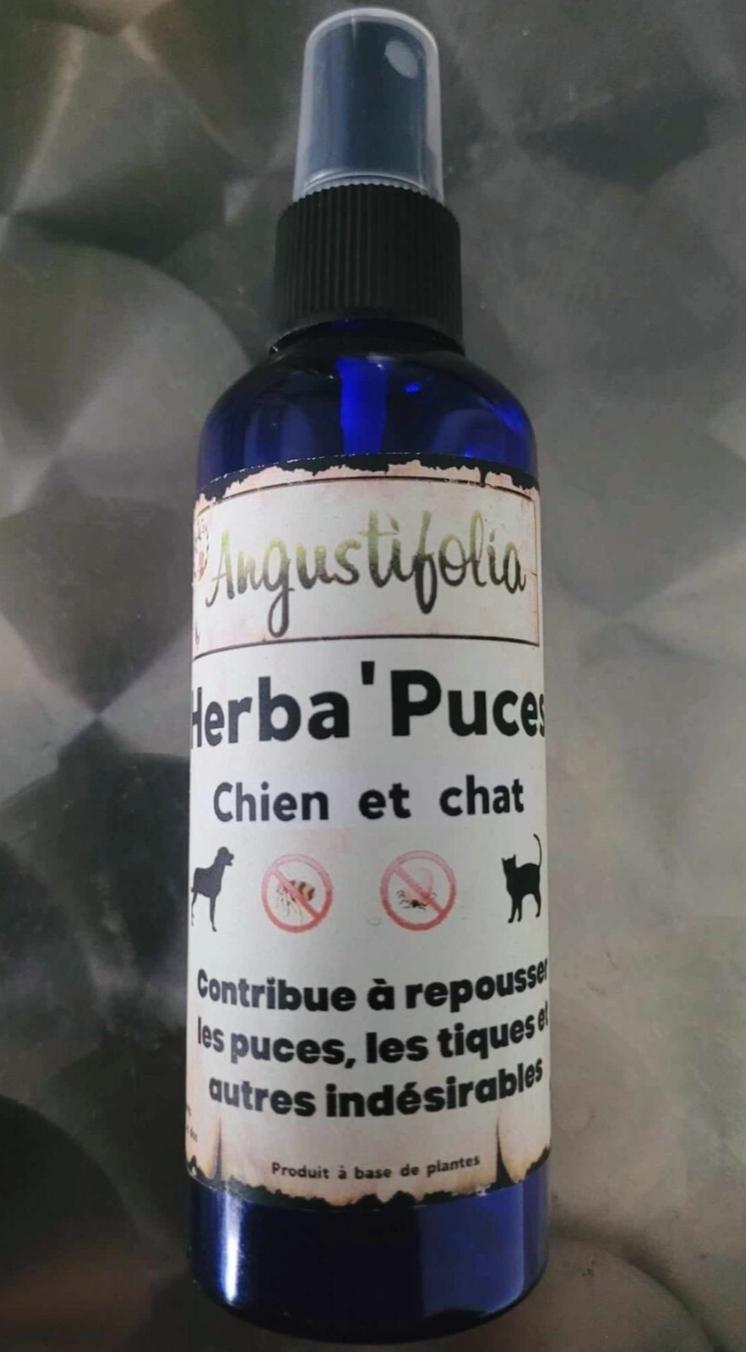 Herba'puce (spray naturel anti puces, tiques et moustiques pour chien et chat)